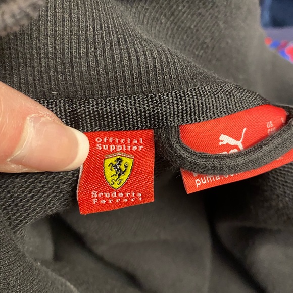 Puma Ferrari Felipe Massa Black Zip Up Sweatshirt with Official Ferrari Patch - Picture 10 of 14